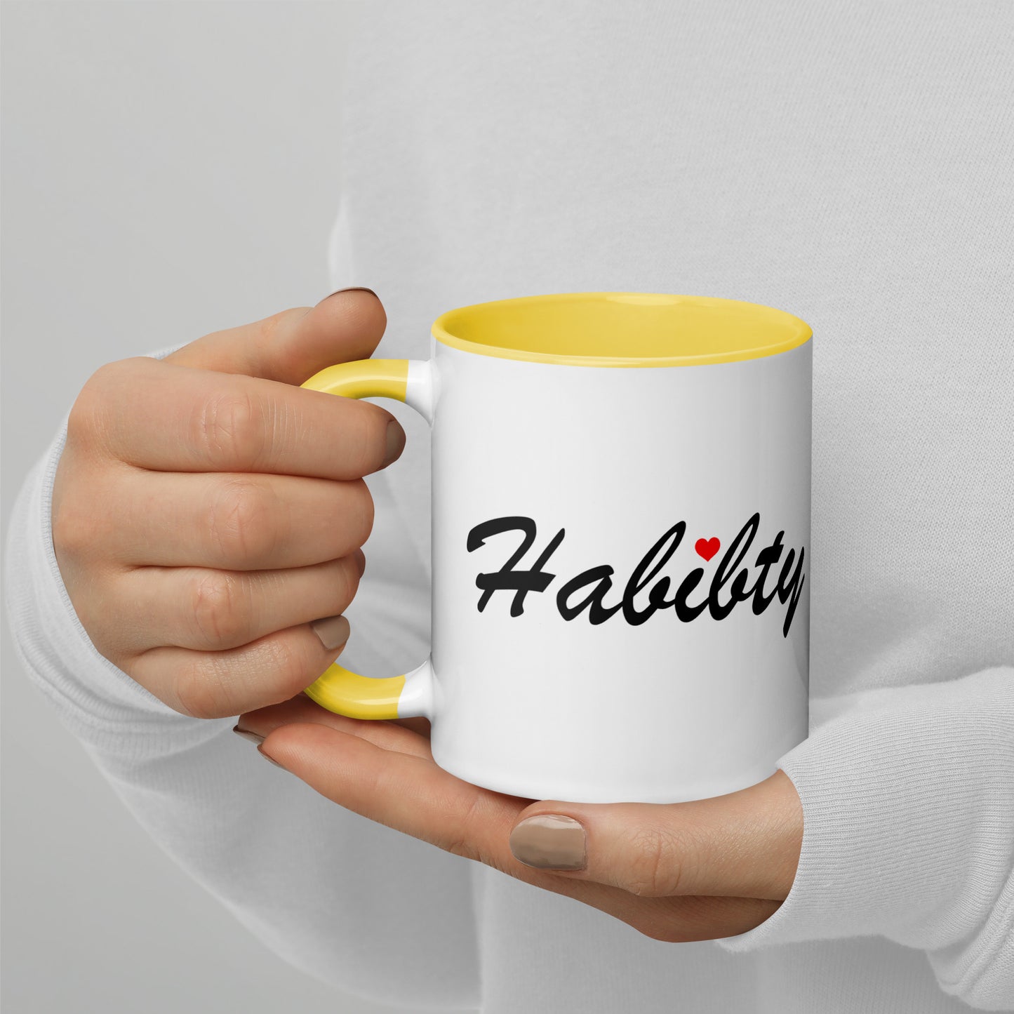 Habibty English and Arabic - Mug with Color Inside