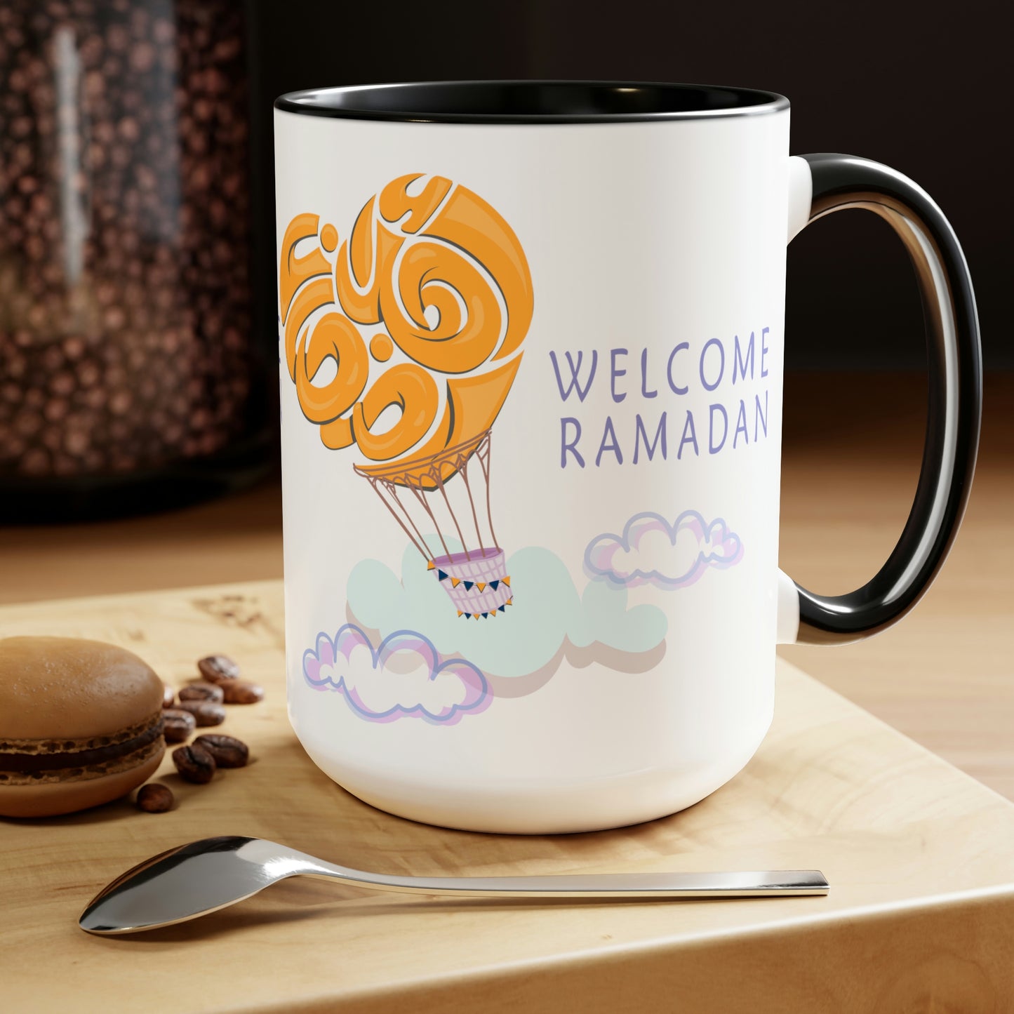 Ramadan Kareem - Two-Tone Coffee Mugs, 15oz