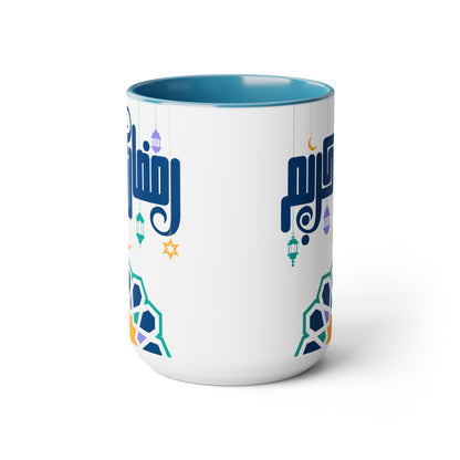 Ramadan Kareem - Two-Tone Coffee Mugs, 15oz