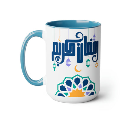 Ramadan Kareem - Two-Tone Coffee Mugs, 15oz