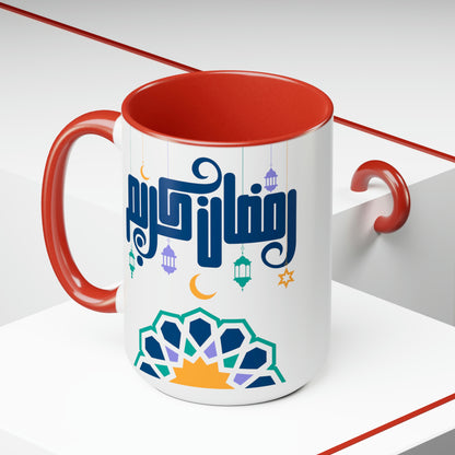 Ramadan Kareem - Two-Tone Coffee Mugs, 15oz