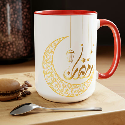 Ramadan Kareem - Two-Tone Coffee Mugs, 15oz