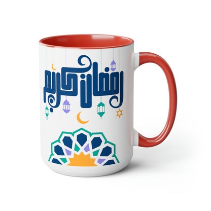 Ramadan Kareem - Two-Tone Coffee Mugs, 15oz