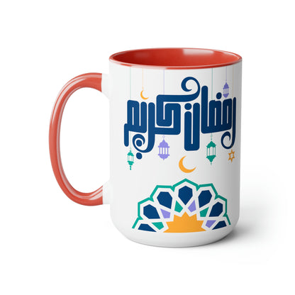 Ramadan Kareem - Two-Tone Coffee Mugs, 15oz