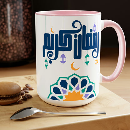 Ramadan Kareem - Two-Tone Coffee Mugs, 15oz