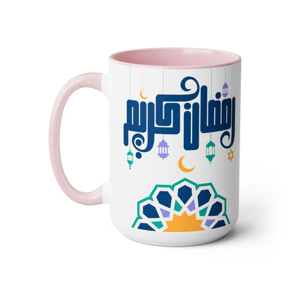 Ramadan Kareem - Two-Tone Coffee Mugs, 15oz