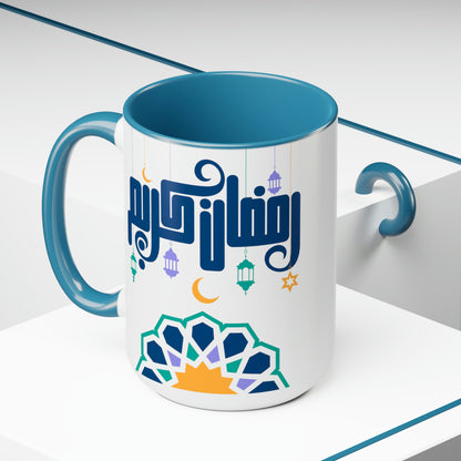 Ramadan Kareem - Two-Tone Coffee Mugs, 15oz