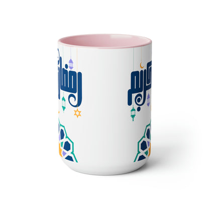 Ramadan Kareem - Two-Tone Coffee Mugs, 15oz