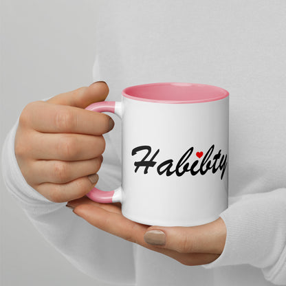 Habibty English and Arabic - Mug with Color Inside